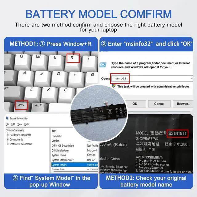 Alt view image 5 of 6 - B31N1911 Battery Replacement for ASUS VivoBook Flip 14 TM420IA M413 M413DA TM420IA F413 K413 X413 Series Notebook C31N1911 0B200-03580000 0B200-03750000 B0B200-03580300 11.55V 42Wh