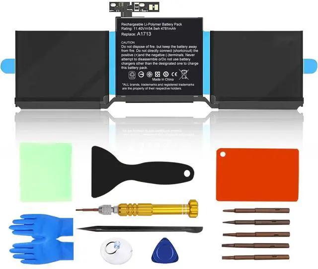 Main image of A1713 Battery Replacement for MacBook Pro A1708(2016,2017) A2159(2019) A2289(2020) A2338(2020,2022) 13-inch A2171/A1713 Battery