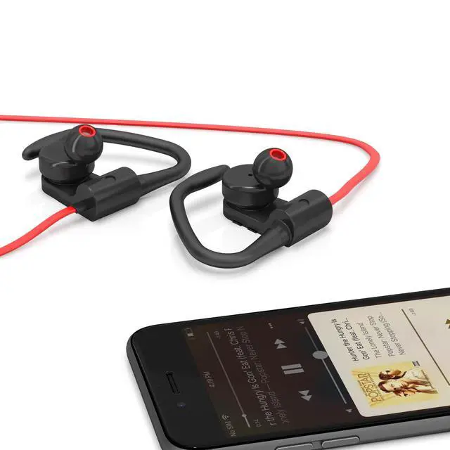 Alt view image 2 of 6 - Wireless Sport Earbuds - Neckband Bluetooth Headphones with Earhooks, Running Earbuds with Microphone