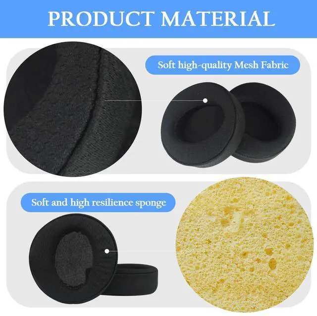 Alt view image 3 of 7 - Earpads for Sony MDR-XB950BT XB950B1 XB950N1 XB950AP Headphones | Extra Durable Ear CushionsReplacement Ear pads with Breath Mesh & Memory Foam,Comfortable and Breathable(Black)