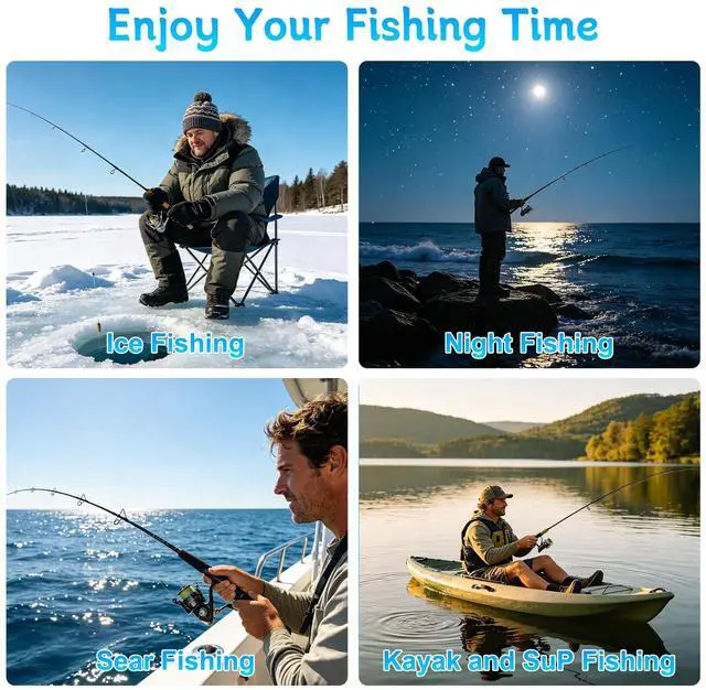 Alt view image 7 of 7 - 5" Underwater Fishing Camera,1080P Fish Finder 65ft Cable | 2000 NIT readable, 8000mAh battery up to 9h, IP68 build for ice, lake, boat and kayak anglers