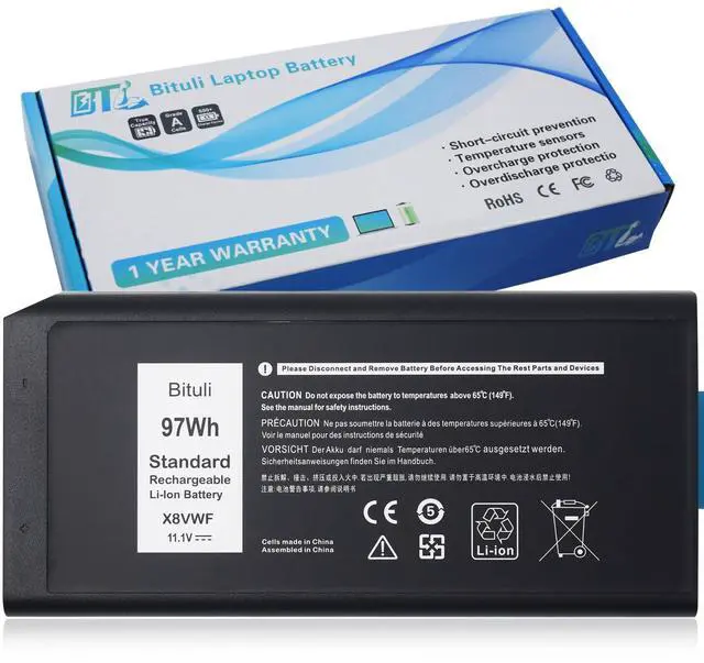 Main image of X8VWF CJ2K1 Laptop Battery for Dell Latitude 14 Rugged 5404 5414 E5404 Extreme 7404 7414 E7404 Series P45G P45G002 P46G P46G001 P46G002 DKNKD 5XT3V VCWGN XN4KN XRJDF YGV51 4XKN5 97Wh