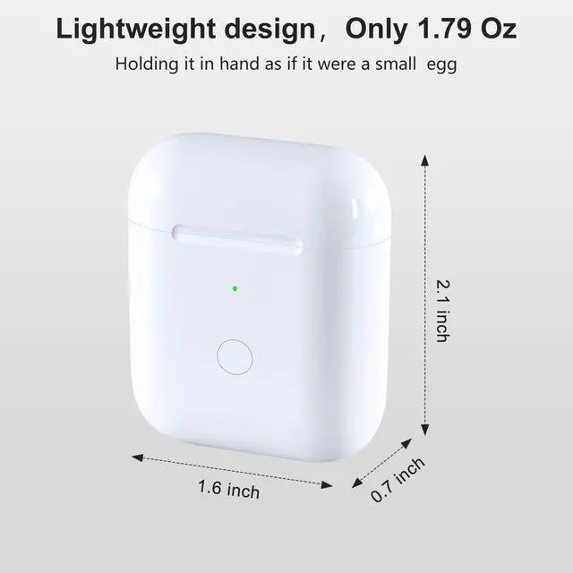 Alt view image 4 of 7 - Wireless Charging Case Replacement Compatible with AirPod 1st & 2nd Generation, Air Pod 1 2 Charger with Bluetooth Pairing Sync Button,No Earbuds