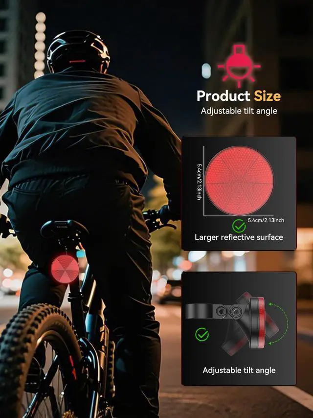 Alt view image 2 of 7 - Bike Rear Reflector with Built-in Item Finder, Works with Find My App, Hidden Anti-Loss Bicycle Finder, Seatpost Reflective Bike Accessory for Road Bike MTB E-Bike, No Extra Tag Needed