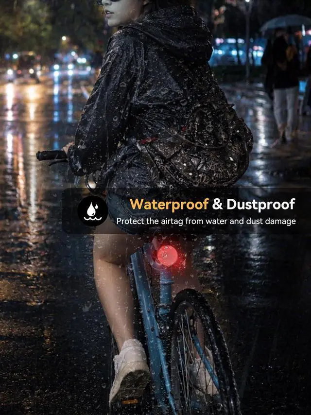 Alt view image 3 of 7 - Bike Rear Reflector with Built-in Item Finder, Works with Find My App, Hidden Anti-Loss Bicycle Finder, Seatpost Reflective Bike Accessory for Road Bike MTB E-Bike, No Extra Tag Needed