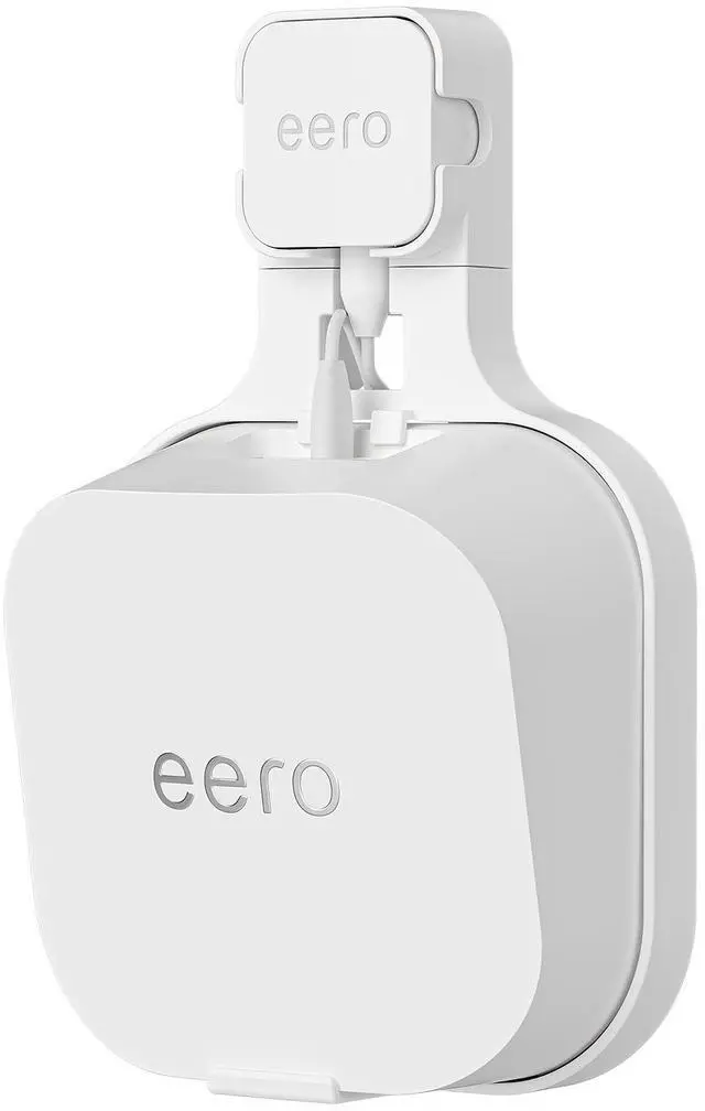 Main image of Outlet Wall Mount Bracket for eero 7 Mesh Wi-Fi 7 Router - A Space-Saving Accessory with Cord Management, Supports Vertical or Horizontal Outlets (White, 1 Pack)