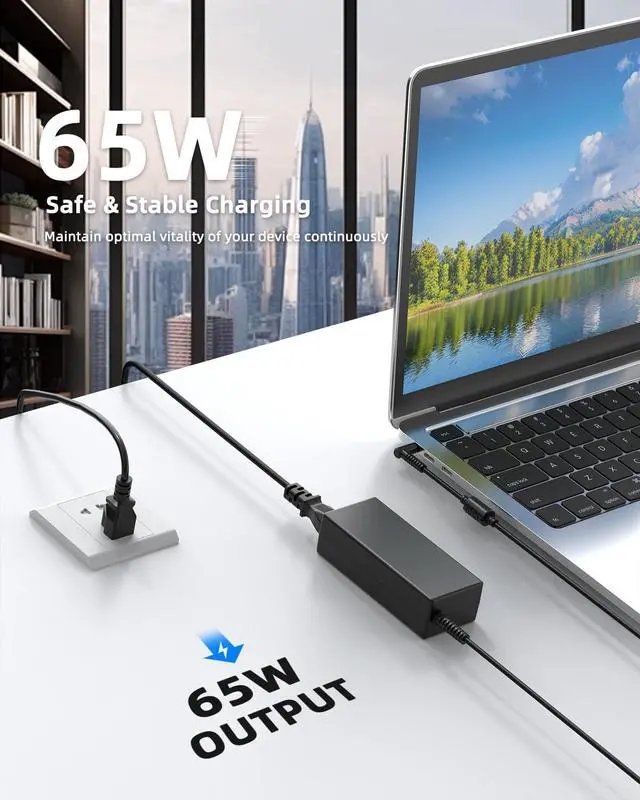 Alt view image 2 of 7 - 65W 45W Laptop Charger Compatible with Lenovo IdeaPad Series