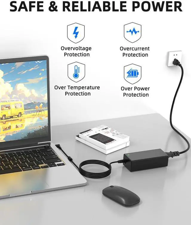 Alt view image 5 of 7 - 65W 45W Laptop Charger Compatible with Lenovo IdeaPad Series