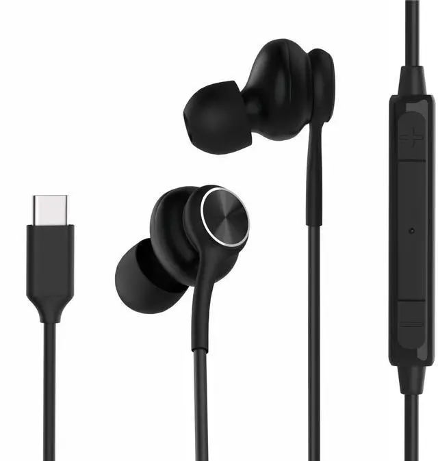 Main image of in-Ear Earbuds Stereo Headphones for Samsung Galaxy S25 S24 S23 S22 for iPhone 17/16/15- with Microphone and Volume Remote USB-C Connector