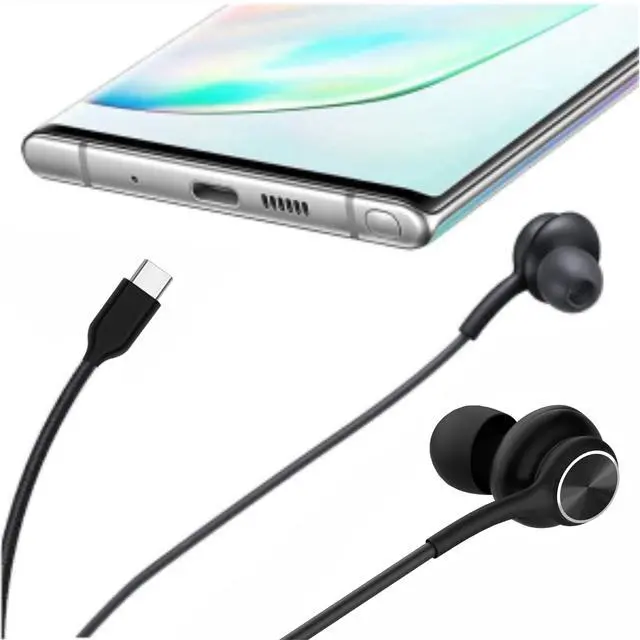 Alt view image 6 of 7 - in-Ear Earbuds Stereo Headphones for Samsung Galaxy S25 S24 S23 S22 for iPhone 17/16/15- with Microphone and Volume Remote USB-C Connector