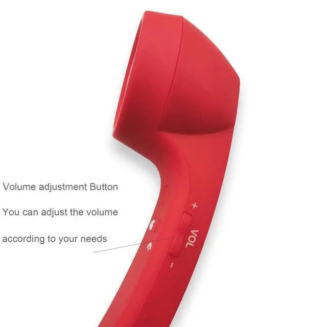 Alt view image 4 of 7 - Retro Phone Handset for Cell Phone, Wireless Bluetooth Retro Telephone Handset Mic Headphones Comfort Retro Cell Phone Handset Mic Speaker Phone Call Receiver