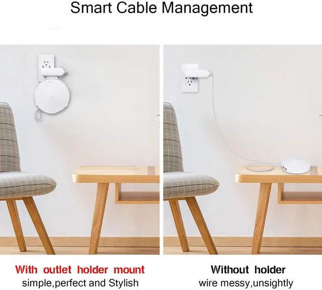 Alt view image 2 of 7 - Wall Mount Holder for TP-Link Deco M9 Plus Whole Home Mesh WiFi System - No Cord Clutter and Save Space Ceiling Bracket (1-Pack)
