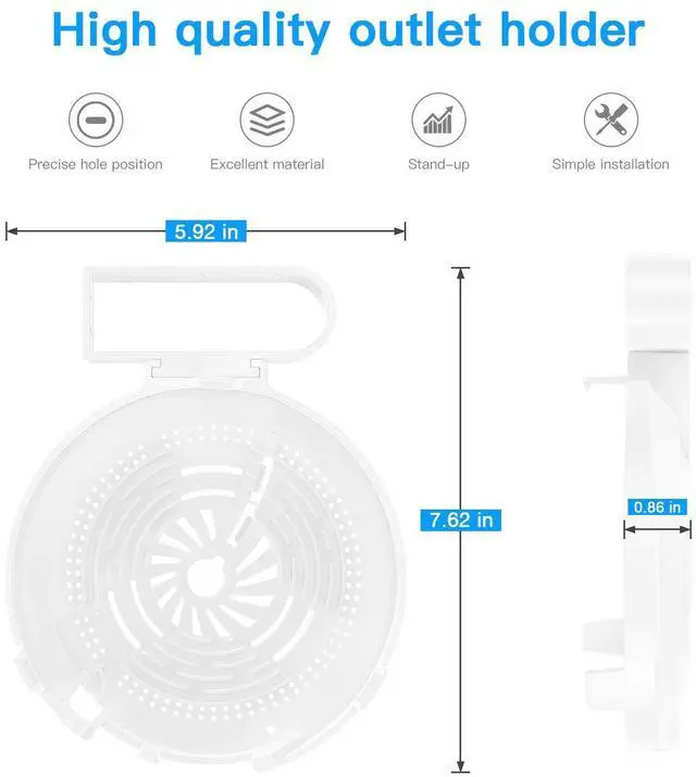 Alt view image 6 of 7 - Wall Mount Holder for TP-Link Deco M9 Plus Whole Home Mesh WiFi System - No Cord Clutter and Save Space Ceiling Bracket (1-Pack)