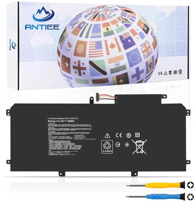 Main image of 45Wh C31N1411 Laptop Battery for ASUS ZenBook UX305/UX305F/FA Series | UX305C UX305CA U305 U305F U305FA U305UA U305CA U305LA Series Notebook 0B200-01180000 11.4V 45Wh 3Cells