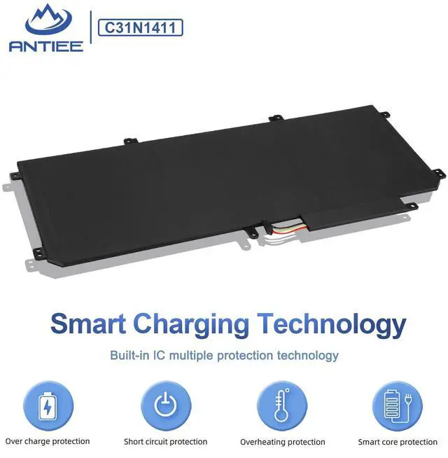 Alt view image 5 of 7 - 45Wh C31N1411 Laptop Battery for ASUS ZenBook UX305/UX305F/FA Series | UX305C UX305CA U305 U305F U305FA U305UA U305CA U305LA Series Notebook 0B200-01180000 11.4V 45Wh 3Cells