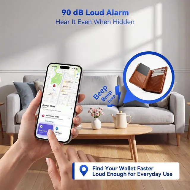Alt view image 6 of 6 - Dual-Platform Wallet Tracker Card, Wireless Rechargeable 0.07in Slim Tracking Card,Work with Apple Find My & Google's Find Hub, Item Locator, Credit Card Size Tracker, IP68 Waterproof, Keys, Bags