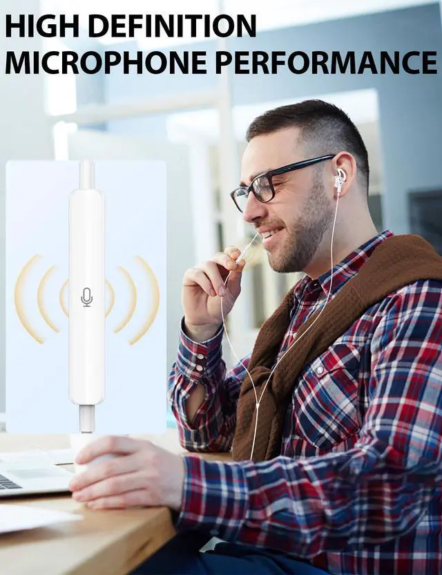 Alt view image 5 of 6 - for Apple Lightning Headphones MFi-Certified Wired Earbuds White | Magnetic Larger Ear Buds Earphones with Anti-Drop Tips Corded Headset Cord for iPhone 14 Plus 13 Pro Max 12 Mini 11 XS XR 8
