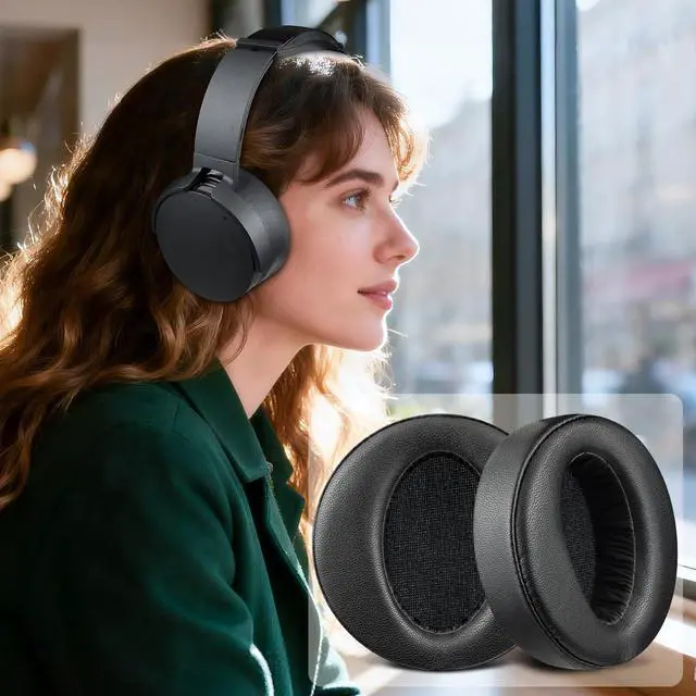 Alt view image 5 of 6 - Lambskin Earpads for Sony MDR-XB950 - Black | for Sony MDR-XB950(XB950BT/XB950B1/XB950N1/XB950AP) Over-Ear Headphones