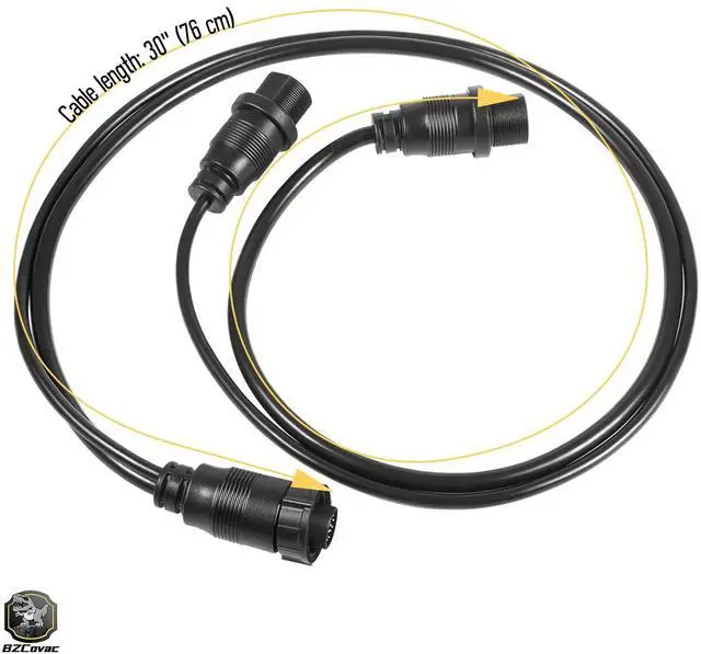 Alt view image 6 of 7 - 720111-1 14 M ID SIDB Y Splitter Cable for Humminbird - Compatible with SOLIX & APEX Fish Finders, Side Imaging & 2D Sonar Connection