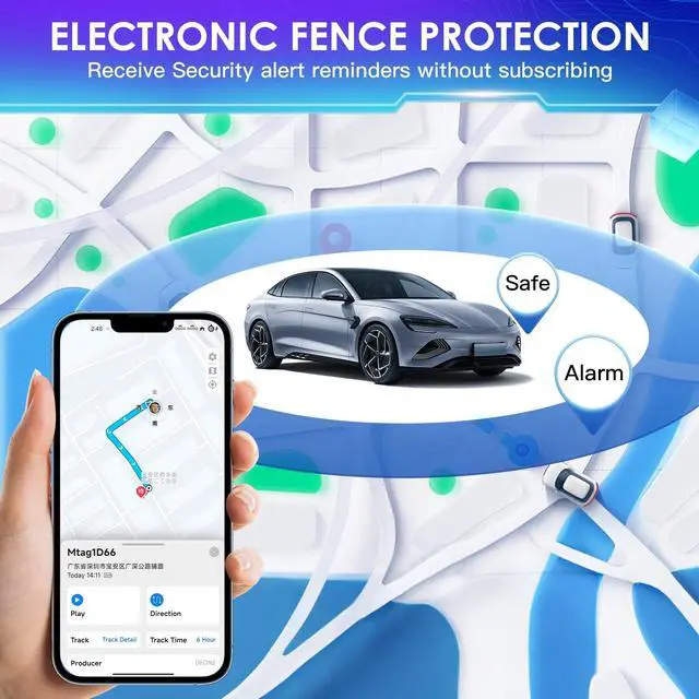 Alt view image 4 of 6 - GPS Tracking Devices, No Monthly Fee Tracker Device for Vehicles Work with Find My (iOS Only), Car Tracker Device Hidden with Magnetic Waterproof Case (1PCS, White)