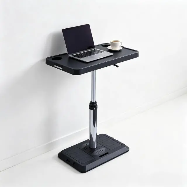 Alt view image 5 of 7 - Portable Car Laptop Desk, Pneumatic Height & Angle Adjustable Vehicle Table Tray, 360 Degree Rotatable Travel Desk for Front Rear Passenger Seat, Ideal for Work, Dining, Camping and Home Use