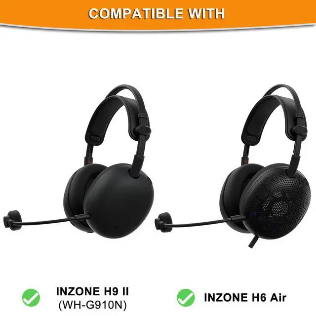 Alt view image 2 of 7 - Mesh Fabric Earpads for Sony INZONE H9 II/WH-G910N / H6 Air Headset | Replacement EarPads and Mic Foam Ear Cushions for INZONE H9 II/WH-G910N / H6 Air HeadsetHigh-Density Noise Isolation Foam