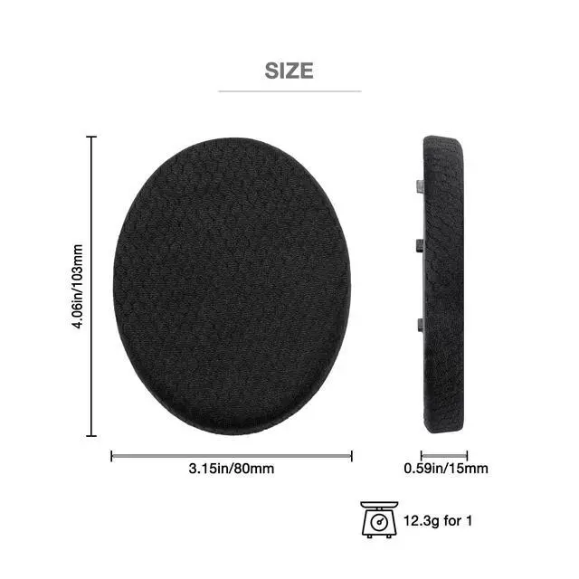 Alt view image 3 of 7 - Ear Pads Compatible with Sennheiser RS100,RS110,RS115,RS117,RS119,RS120,RS120II,RS135HDR100,HDR119,HDR120TR120,TR135 Headphone EarPads Cushion (Polyester Hybrid)