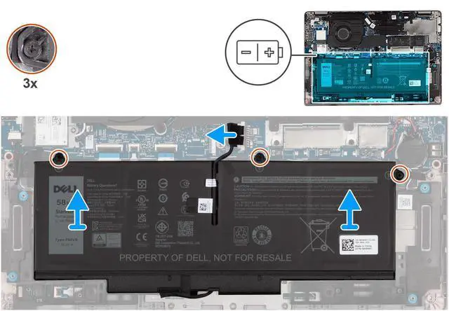 Alt view image 5 of 7 - DELL 293F1 11.25V 41Wh 3-Cell Standard Rechargeable Lithium ion Battery For DELL Latitude 5330/5330 2-in-1,5430, 5530,7330/7330 2-in-1,7430/7430 2-in-1, Latitude 7530, DE LL Precision 3570 Laptops