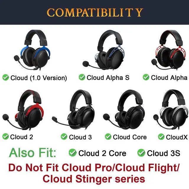 Alt view image 2 of 5 - Headband Cover Protector for HyperX Cloud 1/2/2 Core/3/3S/Alpha/Alpha S/Core/CloudX Gaming Headsets, Decorative Headstrap Part - White