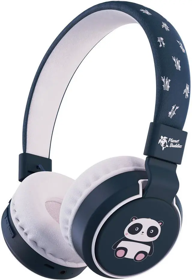 Main image of Kids Bluetooth Headphones, Panda Design, 40H Playtime | Wireless Headphones for Toddler Boys & Girls Ages 3+, Foldable On-Ear, Stereo Sound with Mic, USB C Charging, School & Travel