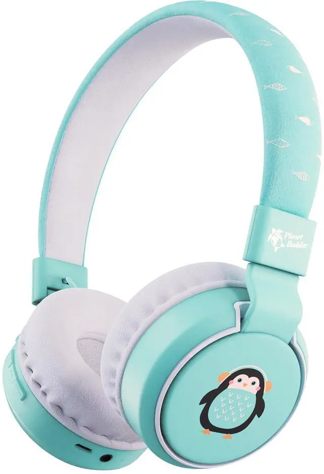 Main image of Kids Bluetooth Headphones, Penguin Design, 40H Playtime | Wireless Headphones for Toddler Boys & Girls Ages 3+, Foldable On-Ear, Stereo Sound with Mic, USB C Charging, School & Travel