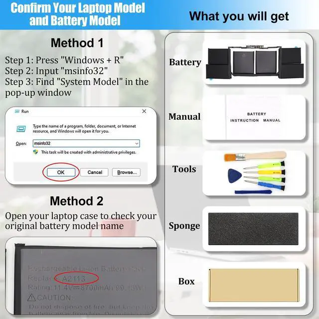 Alt view image 4 of 7 - A2113 A2141 Battery Replacement for MacBook Pro 16 inch | A2141 2019 2020, EMC 3347 MVVJ2 MVVK2 MVVL2 MVVM2 Series, 99.18Wh