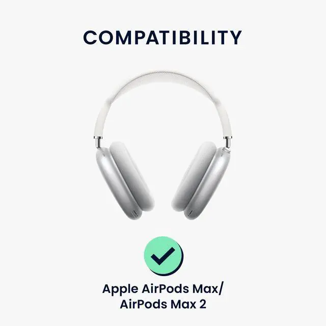 Alt view image 2 of 7 - Cover for Apple AirPods Max/AirPods Max 2 Case - Sleep Mode Compatibility - Polyester Case for Headphones - Light Grey