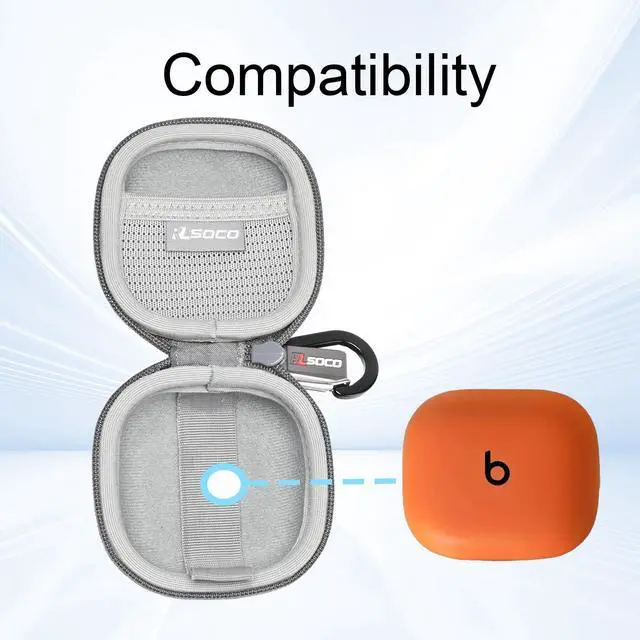Alt view image 5 of 7 - Case for Beats Powerbeats Fit Wireless Noise-Cancelling Workout Earbuds - Grey (Case Only)
