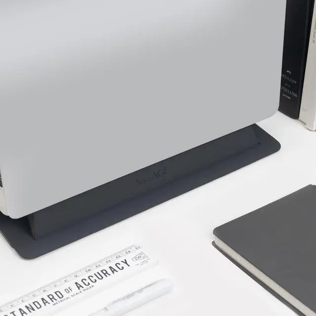 Alt view image 2 of 6 - Laptop Stand for Desk, Office, Ergonomic Notebook Stand, Foldable & Portable Travel FlatStand, Lightweight, Anti-Slip, Compatible with MacBook Air, Pro, and Up to 15.4" Laptops (Charcoal)