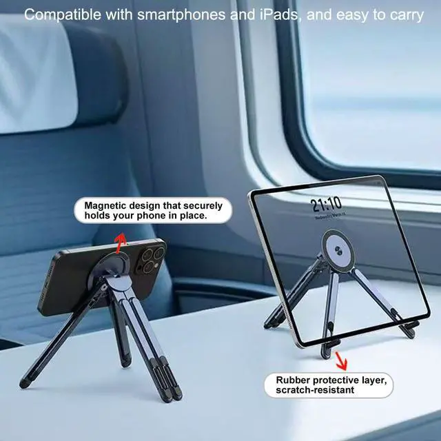 Alt view image 4 of 7 - Adjustable Laptop Stand for Desk,Portable Metal Laptop Riser,Ergonomic Foldable Computer Stand,Lightweight Easy Storage,Collaborative Work,Compatible with MacBook/Dell/HP/Lenovo/Laptops up to17 inches