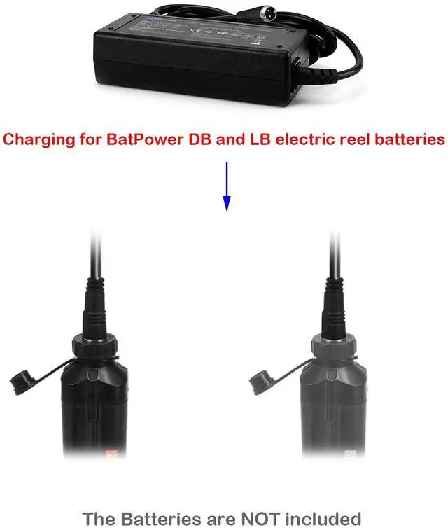 Alt view image 2 of 7 - 65W Prof Electric Fishing Reel Battery Charger Power Supply Compatible for Daiwa BM2300 LB3100 BM2600 BM2900 BM3200 BM3000 BP-FR08B BP-FR16B BP-FS08B BP-FS16B BM RB-CC4002 Charger Ac Adapter