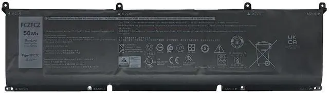 Main image of 8FCTC Battery 56Wh 4650mAh 69KF2 70N2F 11.4V 3-Cells | Replacement for Dell Alienware M15 R3 R4 R5 M16 R1 M17 R3 / Precision 5550 5560 / XPS 9500 9510 / Inspiron 15 7510 Series
