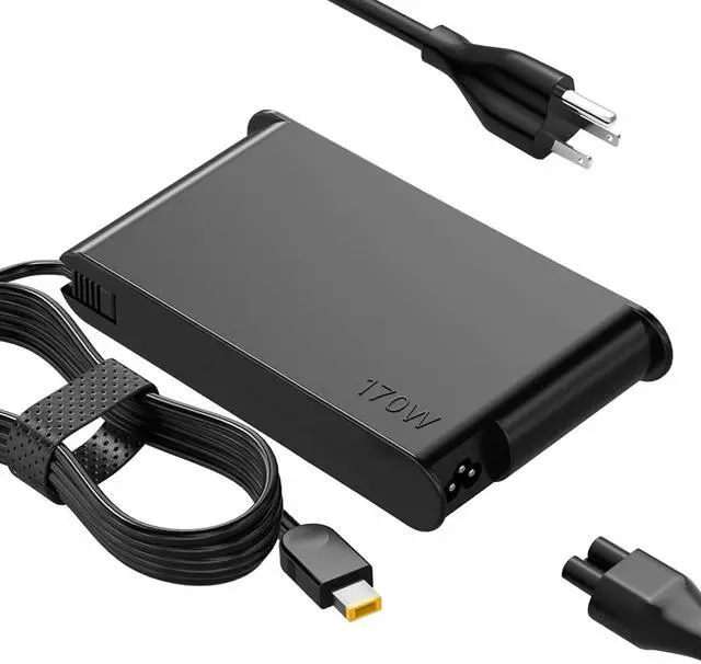 Alt view image 2 of 7 - 170W Laptop Charger Compatible with Lenovo ThinkPad P1 P17 P16v P15v P15 Gen 7 6 5 4 3 2 1 Extreme X1 P50 P51 P52 P53 P70 P71 P73 Legion Slim 5 5i Yoga Pro 9i IdeaPad Pro 5 5i 16IMH9 16IRH8 AC Adapter