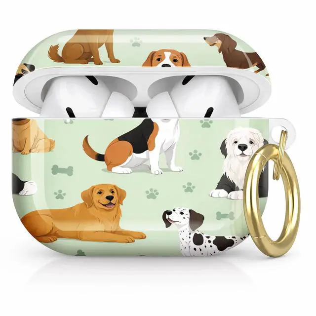 Main image of Compatible with AirPod Pro 2nd/1st Generation Case Cover with Key Chain,Full Protective Shockproof Wireless Headphone Case for Airpod Pro 2023/2022/2019(Dog Breed)