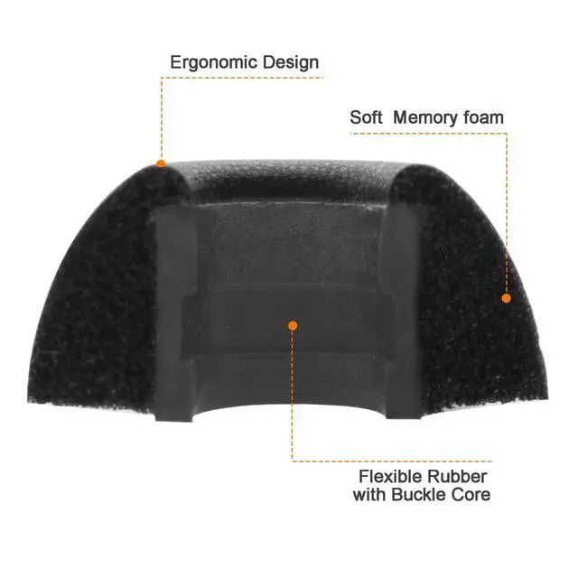 Alt view image 4 of 6 - Foam Ear Tips for OnePlus Buds 4/ Nord Buds 3/ Buds Pro 3/ Buds 3 | Replacement Earbuds Tips, 3 Pairs (S/M/L) Black