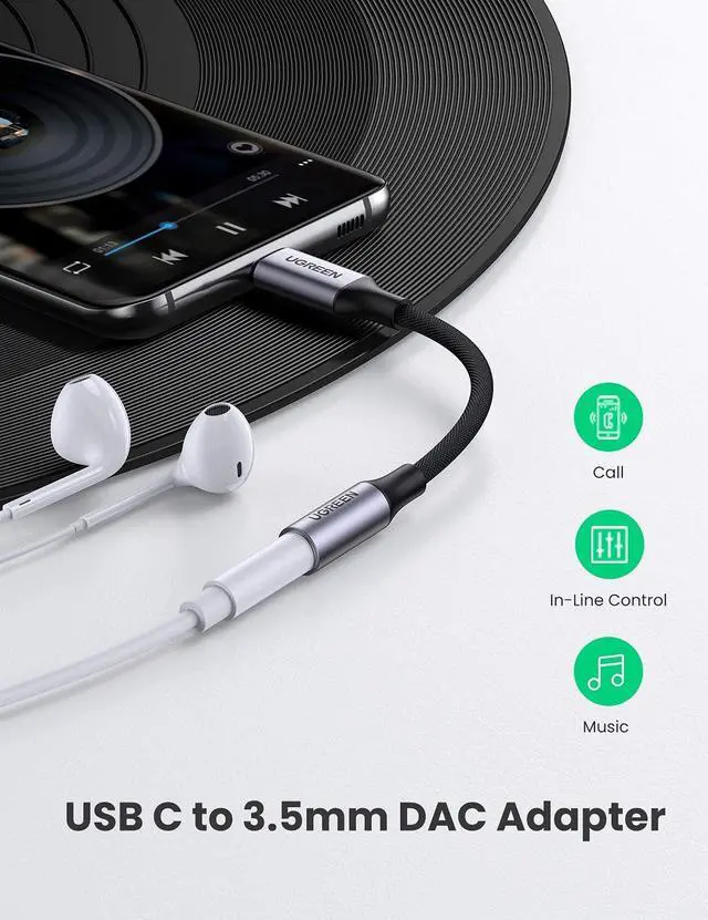 Alt view image 7 of 7 - Lightning to 3.5mm Adapter for iPhone and USB C to 3.5mm Audio Adapter Bundle