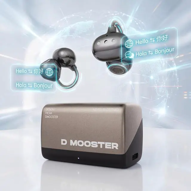 Alt view image 2 of 7 - Dmooster D95 Open Ear Clip-On Bluetooth 6.0 Headphones, Sport Earbuds | Wireless Headphones,Immersive Sound,Creative Design Clip-on Open Ear Wireless Earbuds,Bluetooth 6.0,IPX6 Waterproof