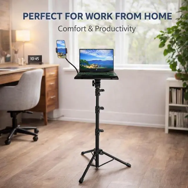 Alt view image 2 of 6 - Adjustable Laptop Stand Tripod