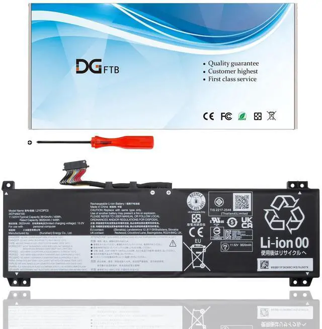 Main image of L21M3PC0 L21C3PC0 Laptop Battery for Lenovo Legion 5 15IAH7 15IAH7H IdeaPad Gaming 3 15IAH7 82SB0006SB 82SB0000US 82SB0003US SB11F36369 5B11F36372 L21D3PC0 L21M4PC0 L21M4PC2 11.52V 45Wh/3910mAh