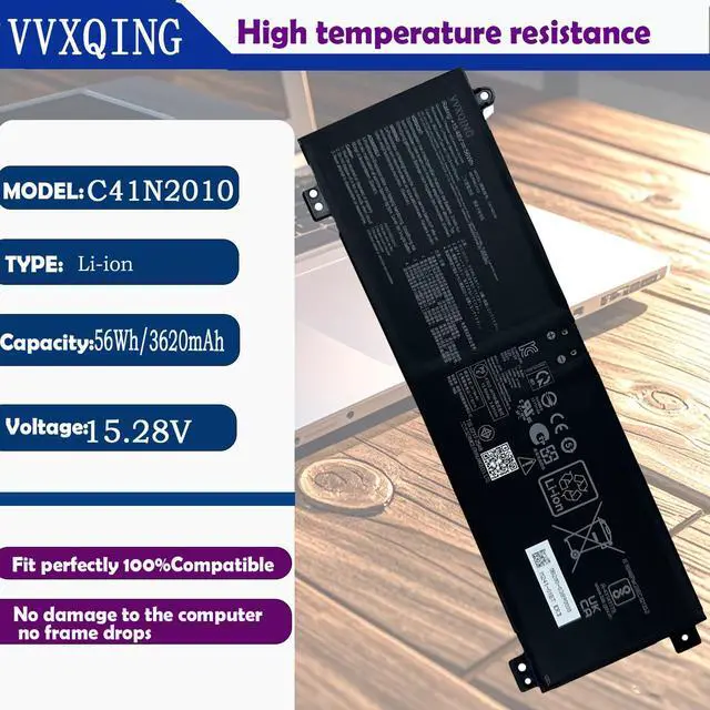 Alt view image 2 of 7 - C41N2010 Laptop Battery Replacement 15.48V for ASUS ROG G15 G513IC G513IH G513QC G513QE G17 G713QE G513IC-HN055T G513QC-HF002T G513IH-HN086T G513QE-HN010T G713QE-RB74 G513QE-WH96 56WH 3620mAh