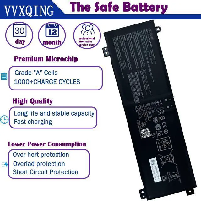Alt view image 3 of 7 - C41N2010 Laptop Battery Replacement 15.48V for ASUS ROG G15 G513IC G513IH G513QC G513QE G17 G713QE G513IC-HN055T G513QC-HF002T G513IH-HN086T G513QE-HN010T G713QE-RB74 G513QE-WH96 56WH 3620mAh