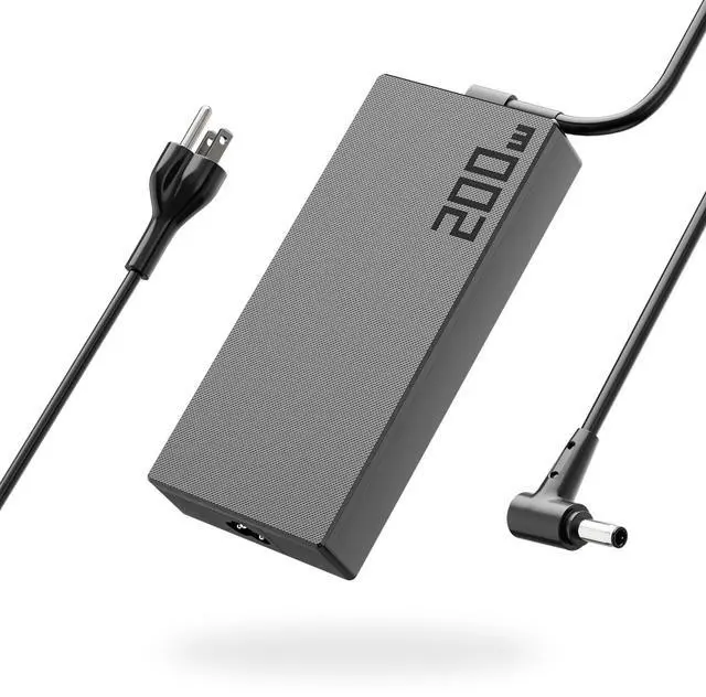 Main image of 200W Charger Compatible with ASUS ROG TUF Gaming Laptop Power Adapter | ROG Zephyrus, Strix, TUF Dash, 180w 200 watt Stable High Power Output, for Work Home Office, 20V 10A adp-200jb d replacement