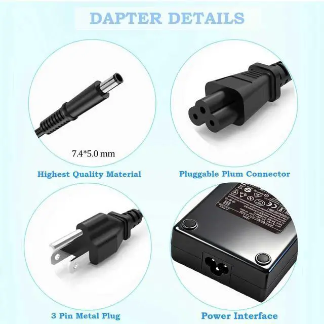 Alt view image 3 of 7 - 180W 130W Power Adapter fit for Dell Docking Station wd19S wd15 d6000s | Replacement AC Charger Dell Precision 7780 7680 7670 7550 7520 Docking Station 19.5V 9.23A 7.4*5.0mm Tip