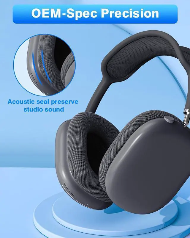 Alt view image 5 of 6 - Fabric Ear Pads for AirPods Max Headphone Magnetic Midnight